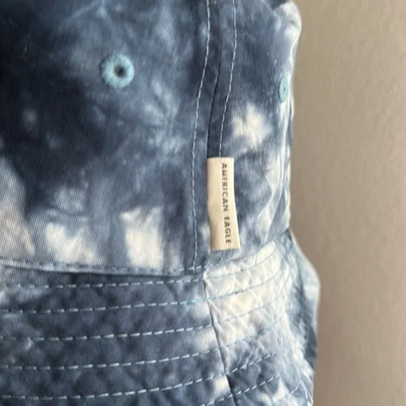 NWT American Eagle hat small tie dye blue bucket hat hip hop - Picture 3 of 9
